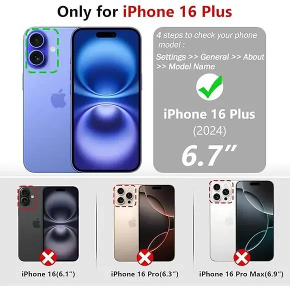 iPhone 16 Plus Turquoise Glitter Phone Case With Detachable Wallet Card Holder - Picture 5 of 16